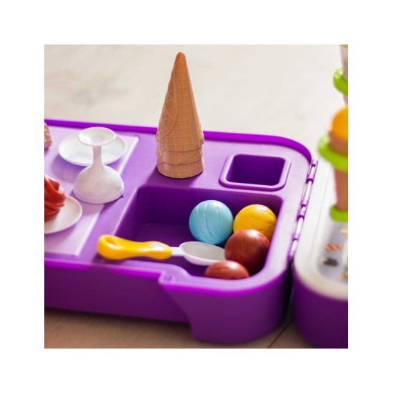 WOOPIE 3 in 1 ledainė, parduotuvėlė ir virtuvėlė lagamine – 62 el.