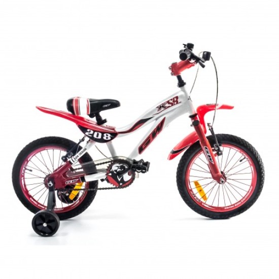 Dviratis MOTO 16 (BALTA/RAUDONA)