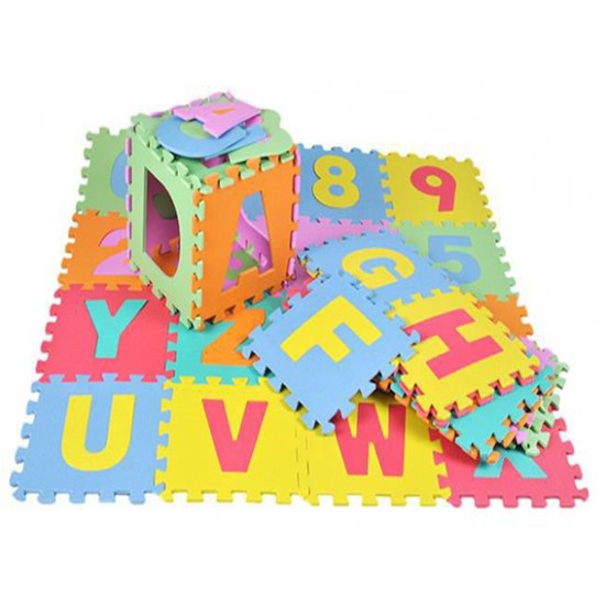 Minkštas EVA Edukacinis Kilimėlis - Dėlionė (puzzle) 36 dalys  29cmX29cm