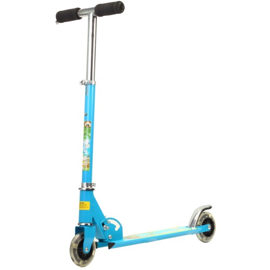 Paspirtukas scooter mėlynas su led ratais