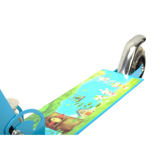 Paspirtukas scooter mėlynas su led ratais