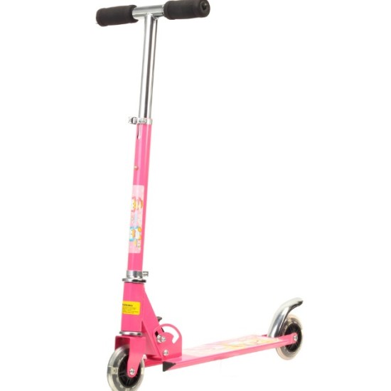 Paspirtukas scooter rožinis su led ratais