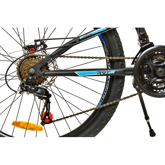 Dviratis MTB MalTrack TARGET 26" SHIMANO (plieninis, mėlyna)