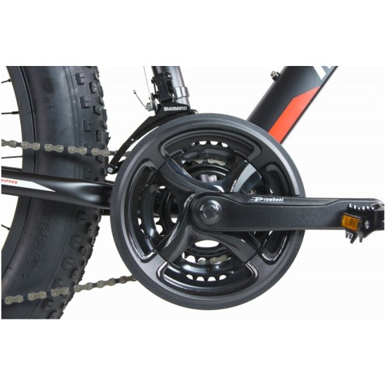 Dviratis MalTrack FATBIKE 26" SHIMANO (plieninis, juoda)