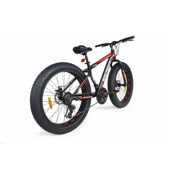 Dviratis MalTrack FATBIKE 26" SHIMANO (plieninis, juoda)