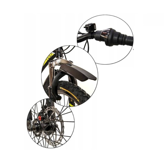 Dviratis MTB MalTrack TARGET 26" SHIMANO (plieninis, mėlyna)