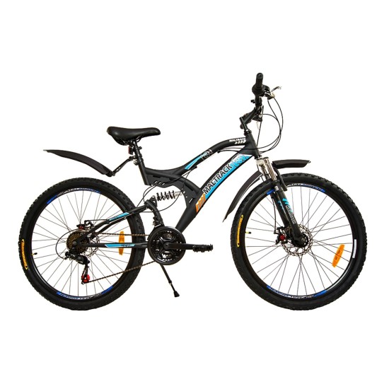 Dviratis MTB MalTrack TARGET 26" SHIMANO (plieninis, mėlyna)