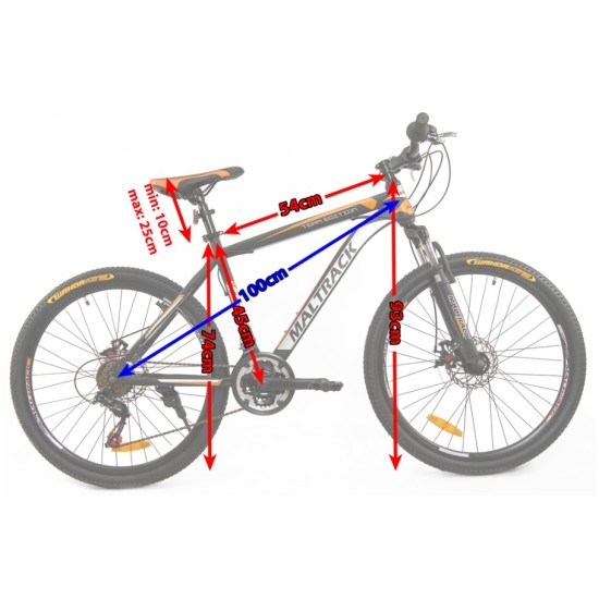 Dviratis MTB MalTrack TEAM GREEN 26" SHIMANO (plieninis, žalia)