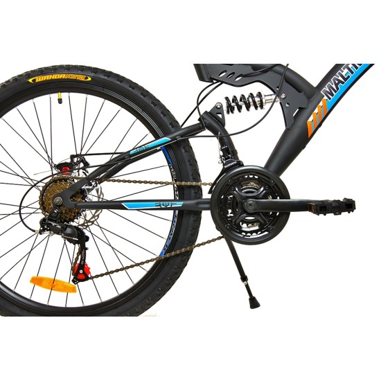 Dviratis MTB MalTrack TARGET 26" SHIMANO (plieninis, mėlyna)