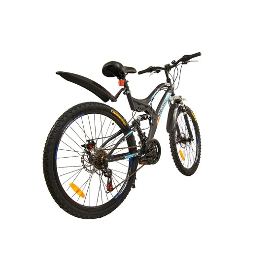 Dviratis MTB MalTrack TARGET 26" SHIMANO (plieninis, mėlyna)