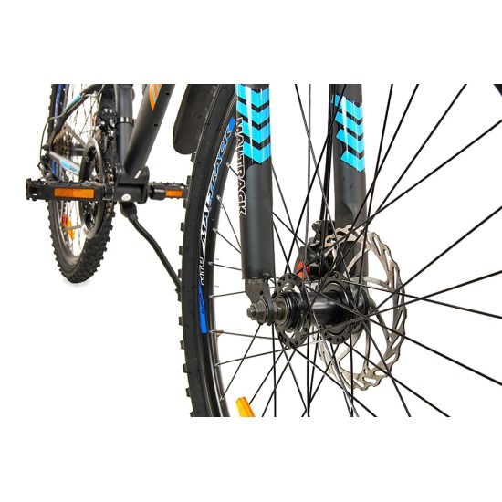 Dviratis MTB MalTrack TARGET 26" SHIMANO (plieninis, mėlyna)