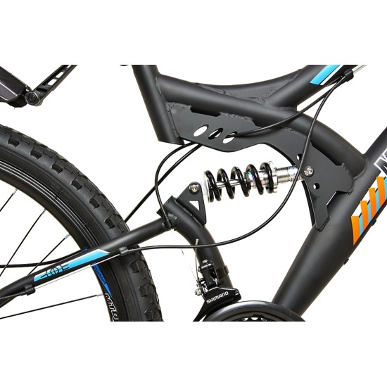 Dviratis MTB MalTrack TARGET 26" SHIMANO (plieninis, mėlyna)