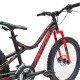Dviratis 4KIDS Raptor 24" dydis 13,5" (34cm) (aliuminis, juoda/raudona)