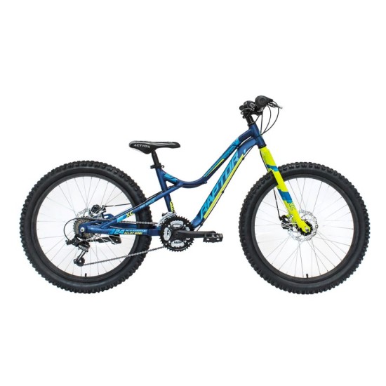 Dviratis 4KIDS Raptor 24" dydis 13,5" (34cm) (aliuminis, mėlyna/žalia)