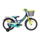 Dviratis 4KIDS Mongo 16" (plieninis, mėlyna/žalia)
