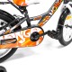 Dviratis 4KIDS Mongo 16" (plieninis, pilka/oranžinė)