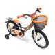 Dviratis 4KIDS Mongo 16" (plieninis, pilka/oranžinė)