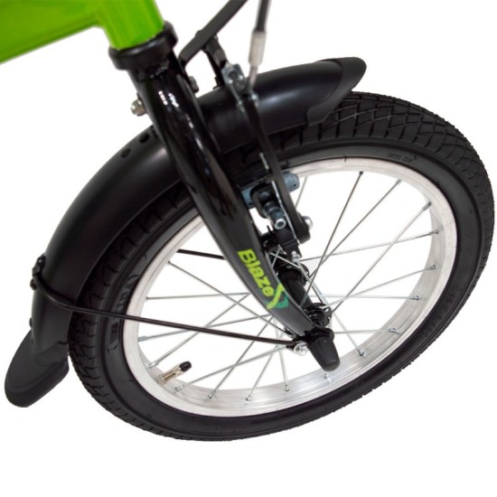 Dviratis 4KIDS Blaze 16" (juoda/žalia)