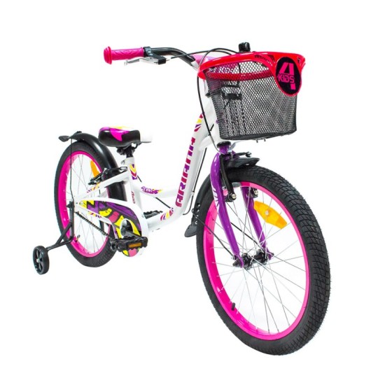 Dviratis 4KIDS Ariana 20" (plieninis, balta/rožinė)