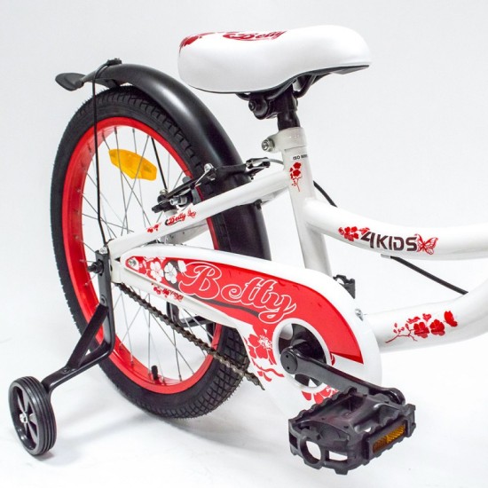 Dviratis 4KIDS Betty 20" (plieninis, balta/raudona)