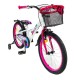 Dviratis 4KIDS Cosmo 20" (plieninis, balta/rožinė)