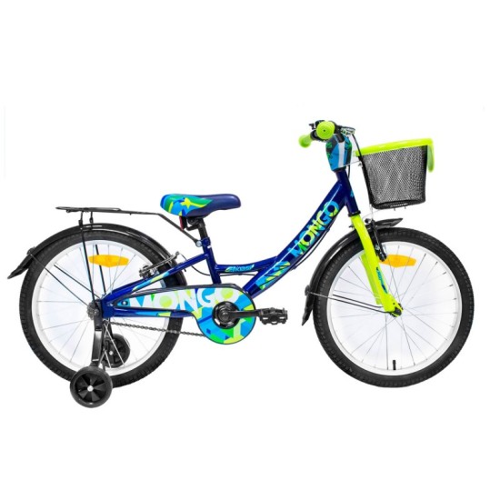 Dviratis 4KIDS Mongo 20" (plieninis, mėlyna/žalia)