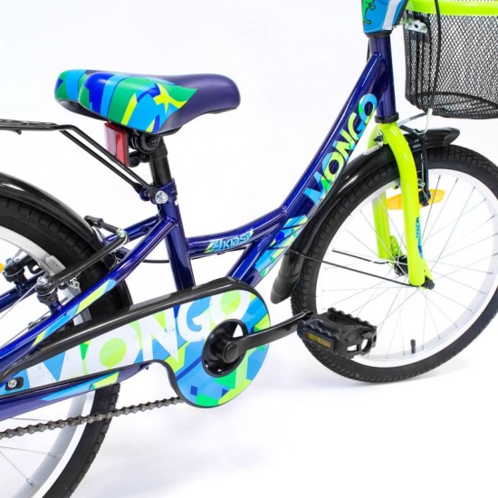 Dviratis 4KIDS Mongo 20" (plieninis, mėlyna/žalia)