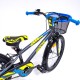 Dviratis 4KIDS Neon 20" (aliuminis, tamsiai mėlyna/neoninė geltona)