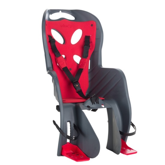 Dviračio kėdutė 'Nfun Deluxe ant dviračio galo max 22kg Raudona/pilka