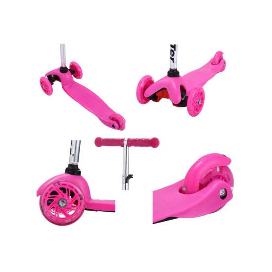 Triratis paspirtukas scooter rožinis 