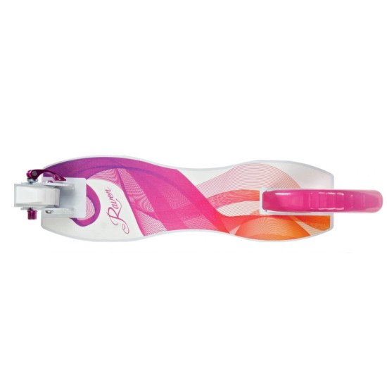 Aliuminis paspirtukas RAVEN ANABEL su dideliais 20 cm. ratais Handbrake