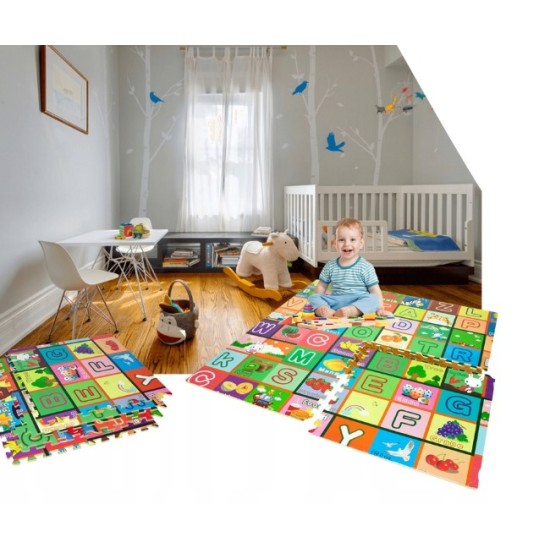 Minkštas EVA Edukacinis Kilimėlis - Dėlionė (puzzle) 4 dalys  61cmX61cm