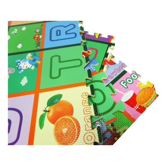 Minkštas EVA Edukacinis Kilimėlis - Dėlionė (puzzle) 4 dalys  61cmX61cm