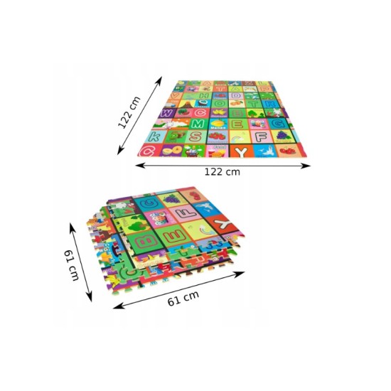 Minkštas EVA Edukacinis Kilimėlis - Dėlionė (puzzle) 4 dalys  61cmX61cm