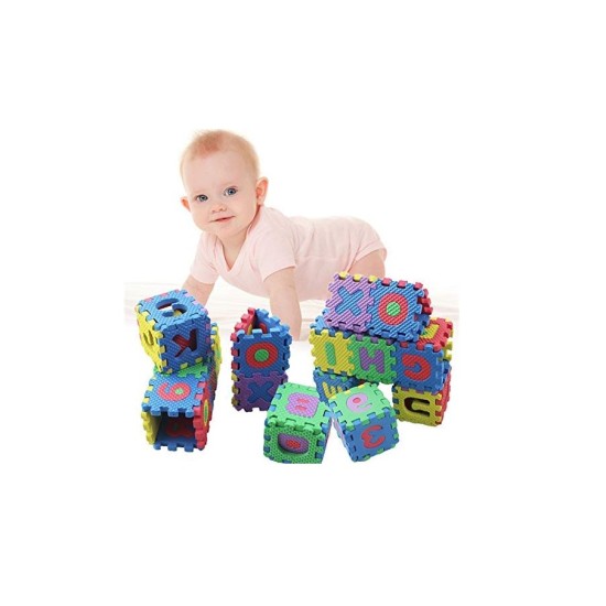 Minkštas EVA Edukacinis Kilimėlis - Dėlionė (puzzle) 36 dalys  5.5 cmX5.5cm.