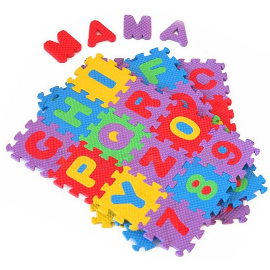 Minkštas EVA Edukacinis Kilimėlis - Dėlionė (puzzle) 36 dalys  5.5 cmX5.5cm.