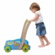 Ekologiškas medinis mėlynas ECO TOYS stumdukas su 40 kaladėlių