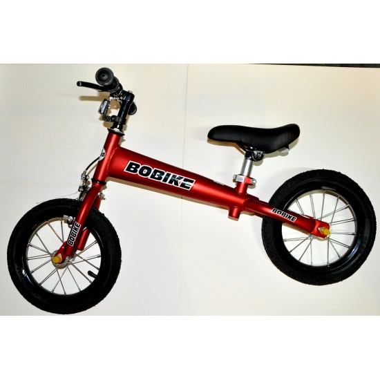 Balansinis dviratukas Bobike su stabdžiais ir pripučiamais ratais raudonas