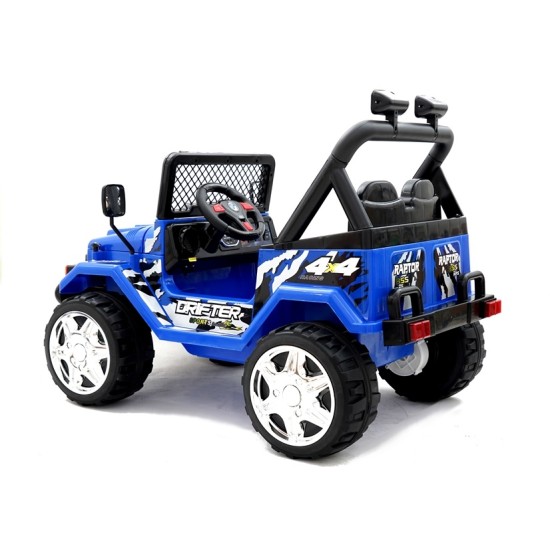 Elektromobilis vaikams Jeep Raptor mėlynas