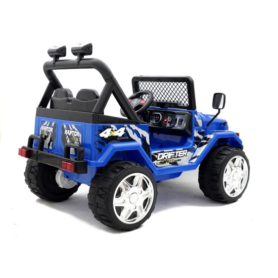 Elektromobilis vaikams Jeep Raptor mėlynas