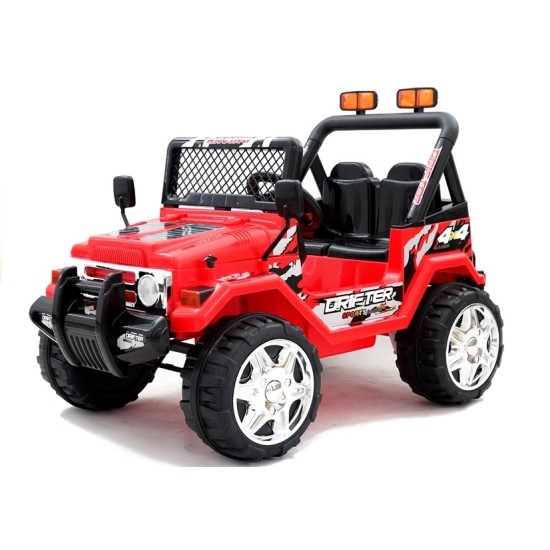 Elektromobilis vaikams Jeep Raptor raudonas