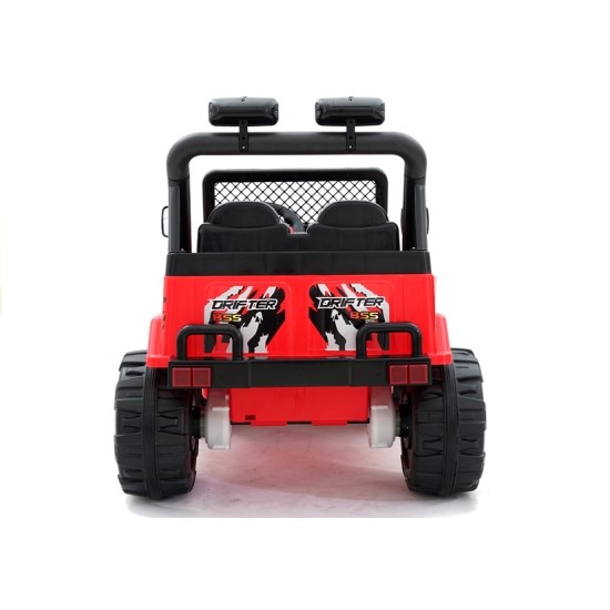 Elektromobilis vaikams Jeep Raptor raudonas