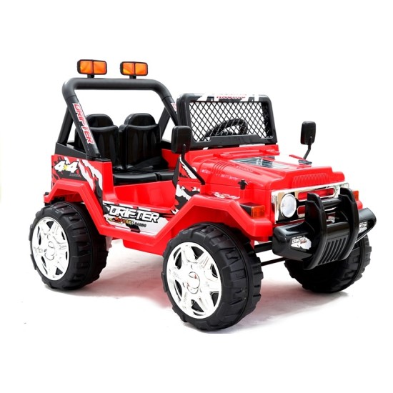 Elektromobilis vaikams Jeep Raptor raudonas
