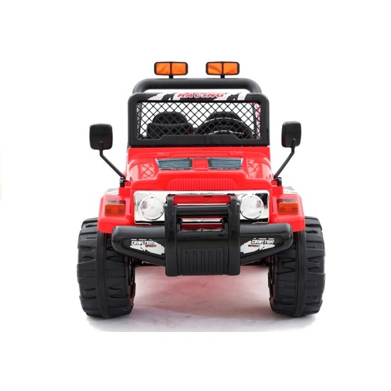 Elektromobilis vaikams Jeep Raptor raudonas