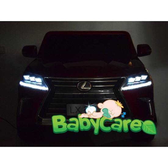 Dvivietis elektromobilis vaikams Lexus DK LX570 4x4 juodas