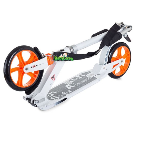 Paspirtukas MOTION URBAN su dideliais 20 cm. ratais ir amortizatoriais