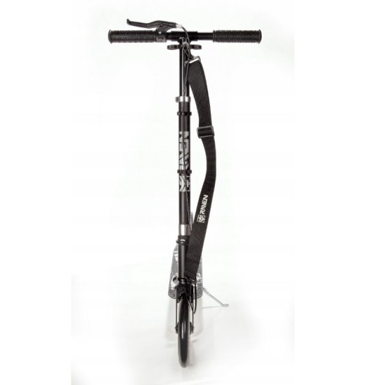 Aliuminis paspirtukas RAVEN STRAIGHT BLACK su dideliais 20 cm. ratais Handbrake