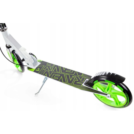 Aliuminis paspirtukas RAVEN VOXEL su dideliais 20 cm. ratais Handbrake