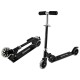 Paspirtukas scooter juodas su led ratais