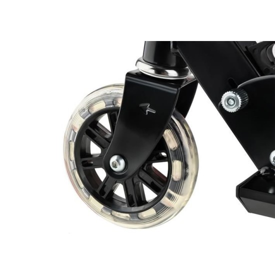 Paspirtukas scooter juodas su led ratais